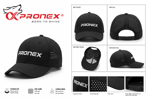 [PRONEX] Mũ lưỡi trai thể thao lưới thoáng khí cao... 3